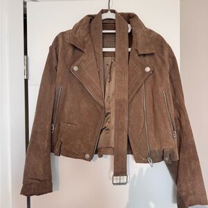Blank NYC Brown Suede Leather Jacket